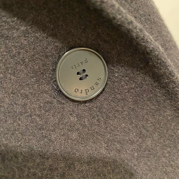 Sandro Wool Long Grey Coat *fabulously versatile!* sz40 - Picture 6 of 10